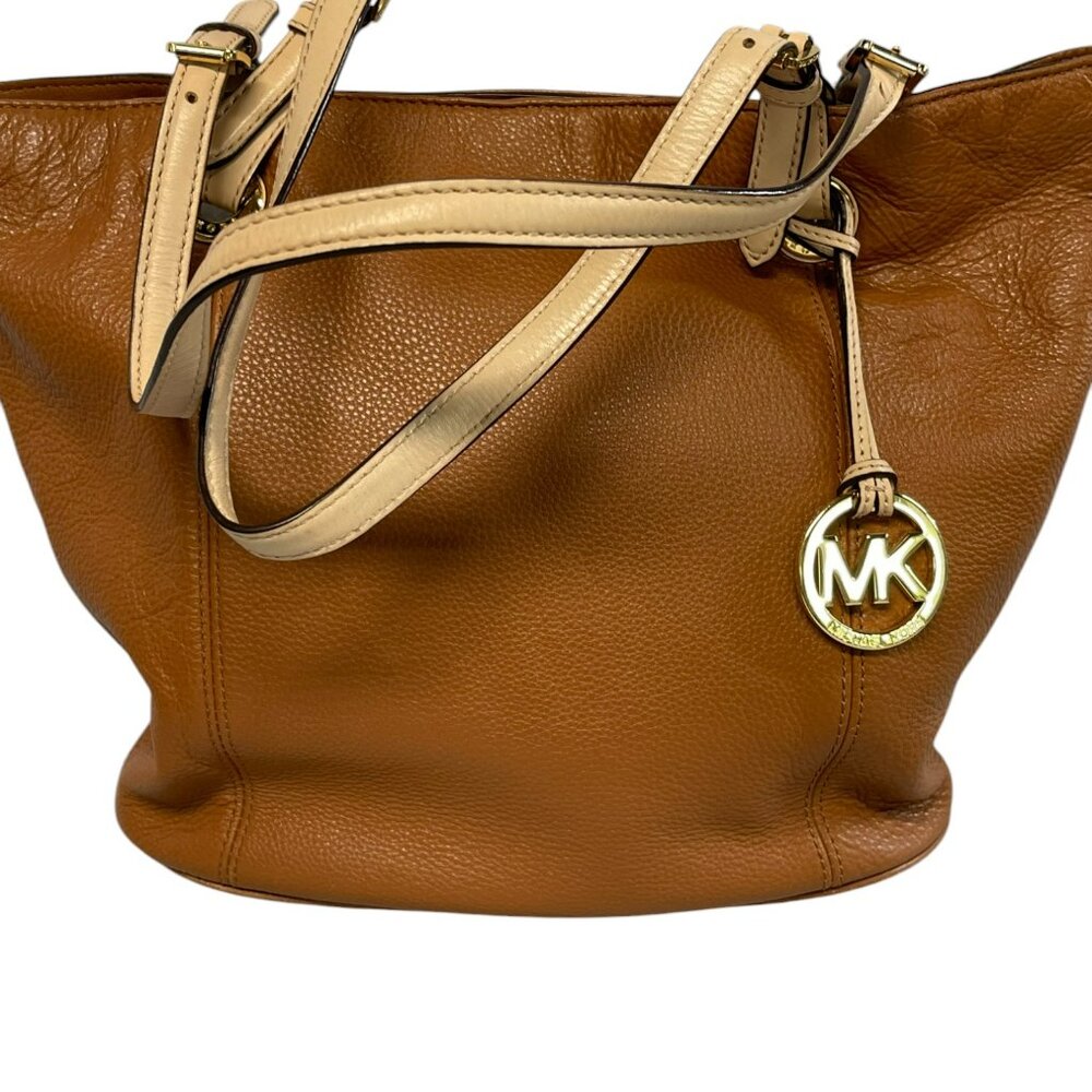 Michael Kors Jet Set Large Soft Leather Tote Brown/Beige